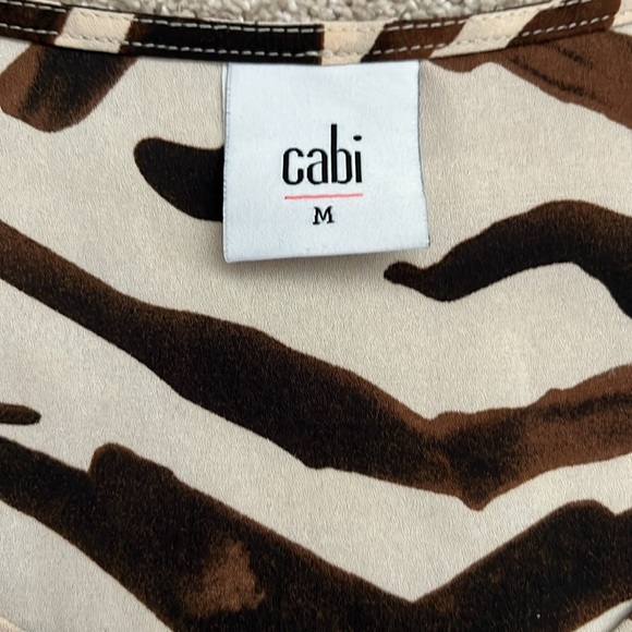 cabi Brown Zebra Blouse - Picture 2 of 4